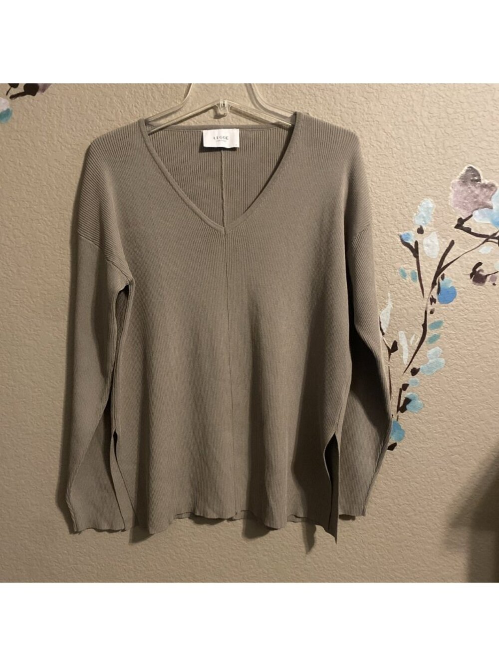 Legoe Heritage Vneck Jumper S/M Maternity & Beyond Luxury Minimalist